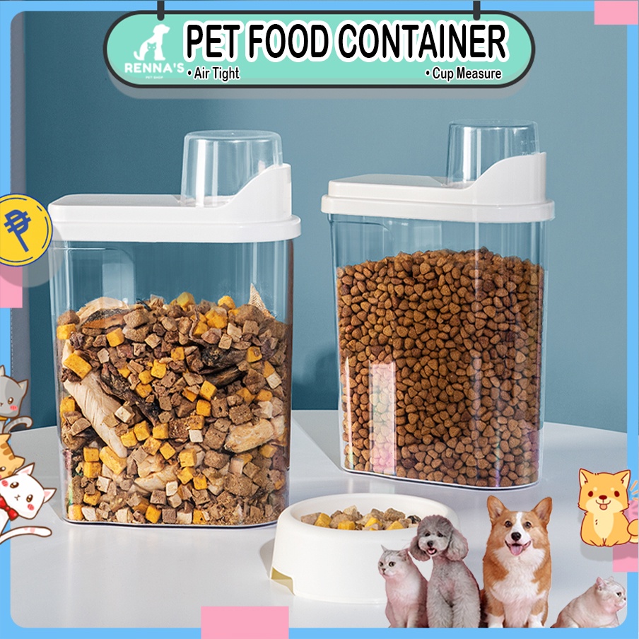 Renna's Pet Food Air Tight Storage Container Dog Food Container Cat