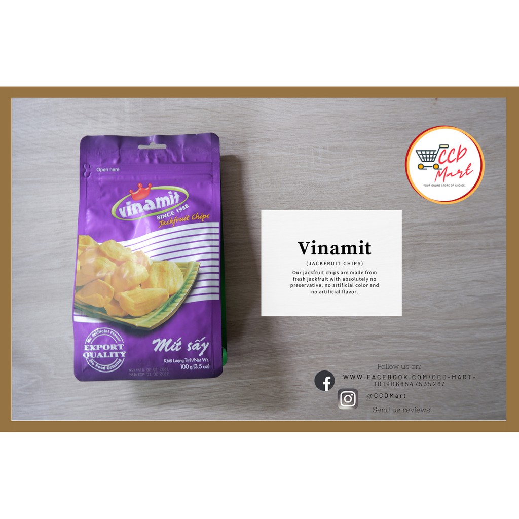 Vinamit Dried Jackfruit Chips (100 grams) Shopee Philippines