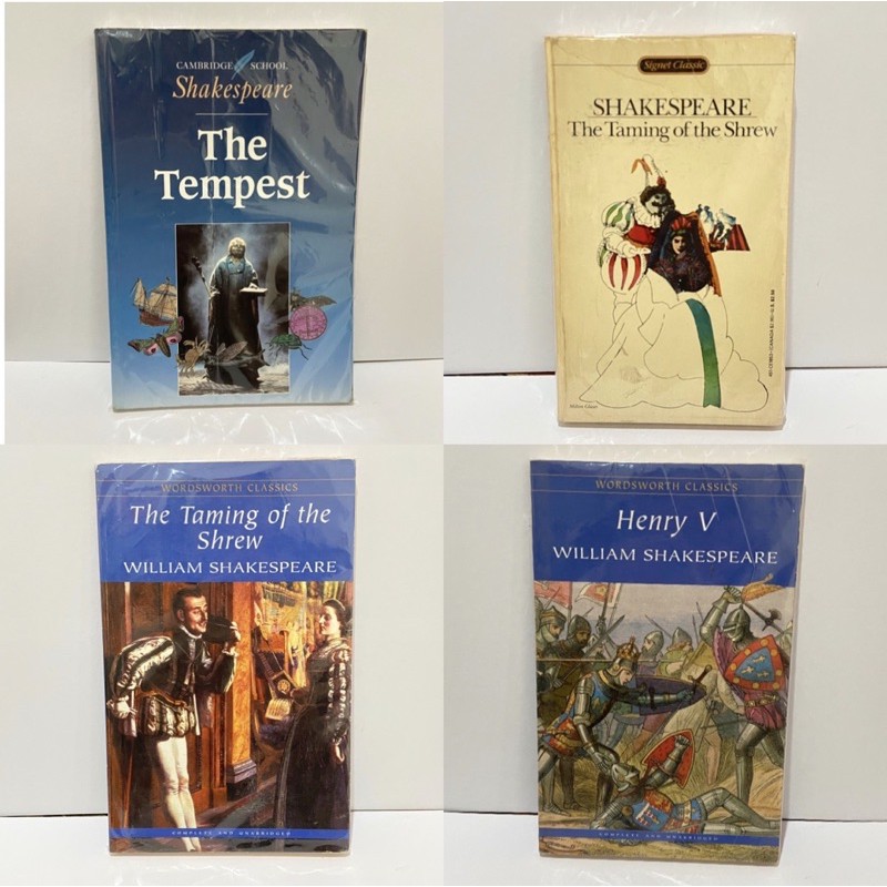 Classic Books William Shakespeare Books The Tempest The Taming Of The Shrew Henry V Shopee Philippines