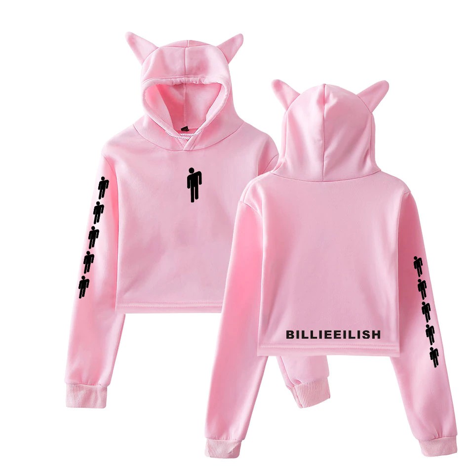 pink crop top hoodie
