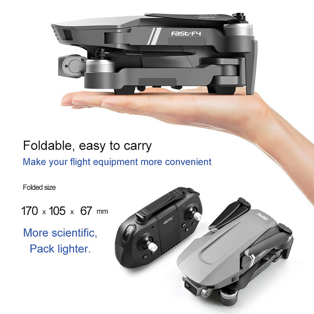 F4 Drone GPS 5G with 4K Camera HD Foldable Quadcopter Mechanical 2-Axis ...