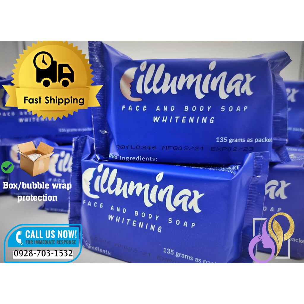 ILLUMINAX Whitening Soap (100 BARS)  AUTHENTIC WITH EXPIRATION  DERMAPERFECTION