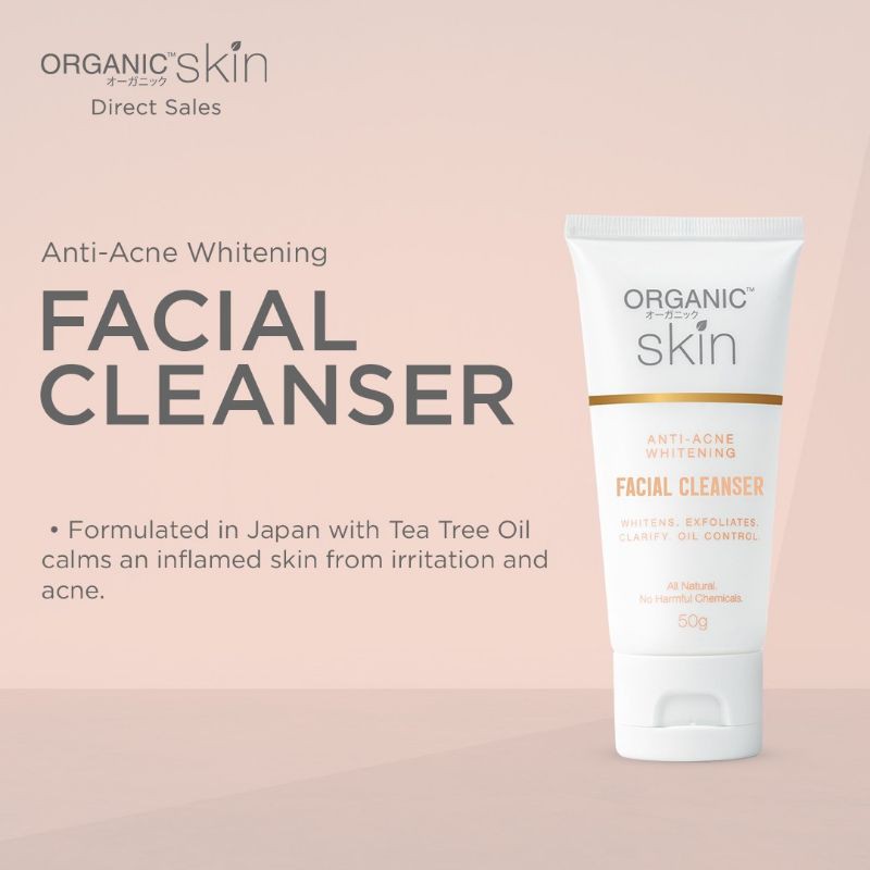 ORGANIC SKIN JAPAN Anti-Acne Whitening Facial Cleanser (50g) | Shopee ...