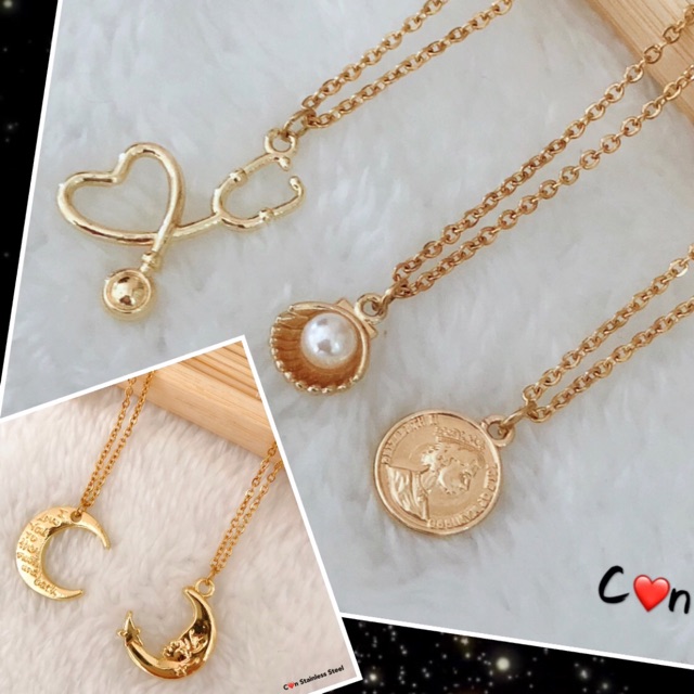 Stethoscope Moon Pearl And Queen Elizabeth Pendant Necklace Women S Jewelry Fashion Accessories Shopee Philippines