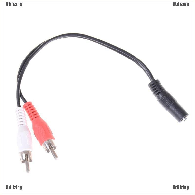 3.5mm 1//8/" Stereo Audio Male Jack to 2 RCA Female Plug Adapter Headphone Y Wire