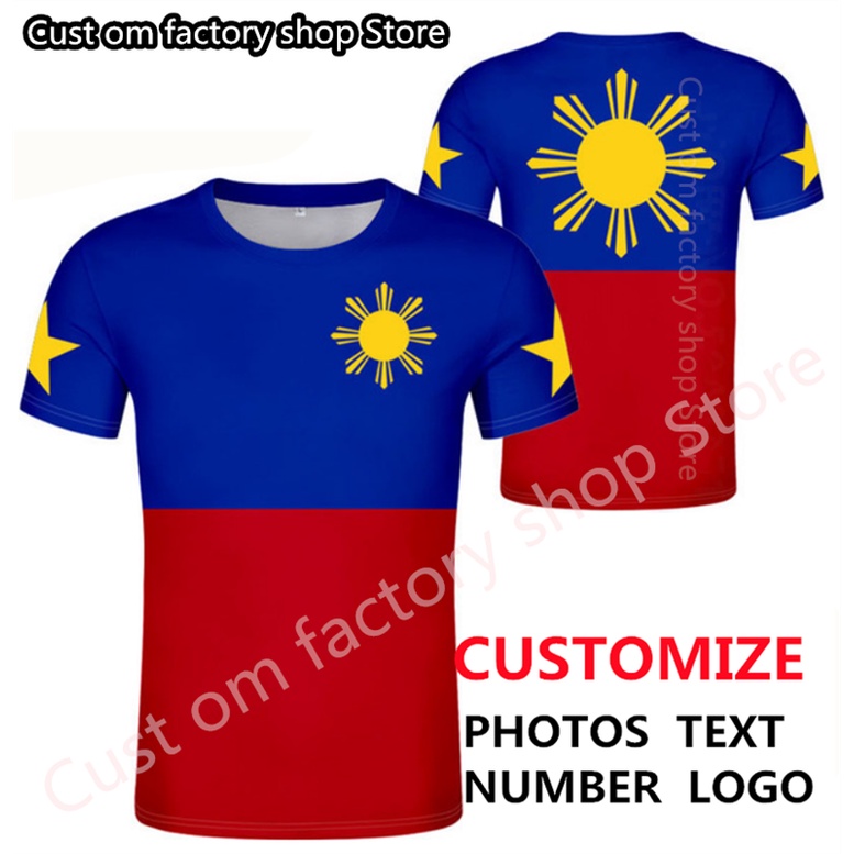 Philippines tshirt 3d print t shirt DIY filipino Nation Flag Republic Philipinas jersey couple