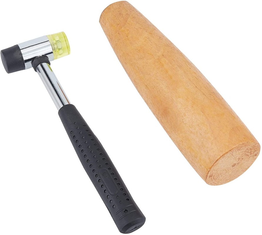 Beadthoven Wooden Bracelet Sizing Bangle Mandrel Steel Handle