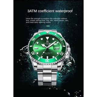 Men's Watch Luminous Waterproof Rolex Green Ghost element Watch Business fashion Quartz Men Watch Relo stainless steel Watch for men #3