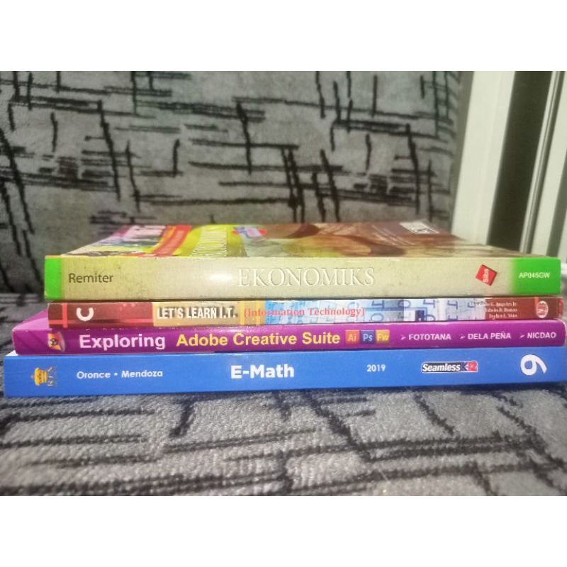 GRADE 9 BOOKS (EMath, I.T., Adobe Creative, Ekonomiks) Shopee