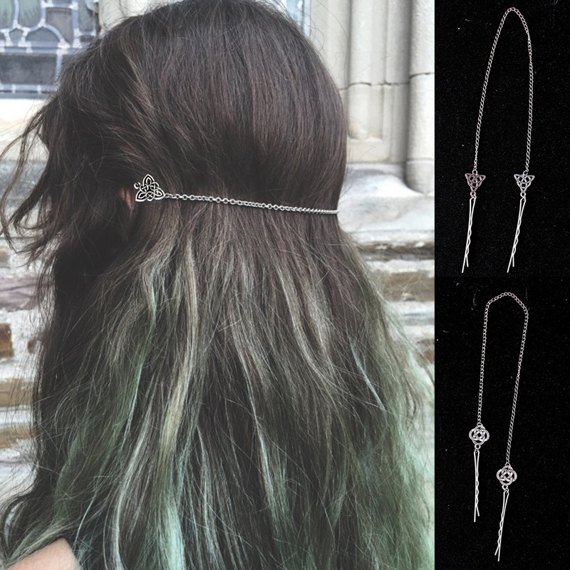 Viking Hair Clip Women Celtic Knot Hair Pin Jewelry Stainless Steel Hair  Chain Shopee Philippines | 1pcs Viking Hair Accessories 