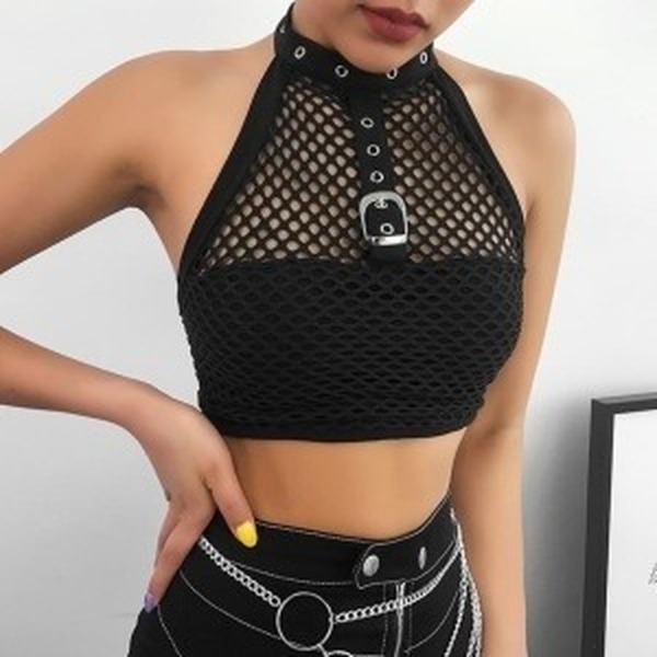 fishnet vest womens