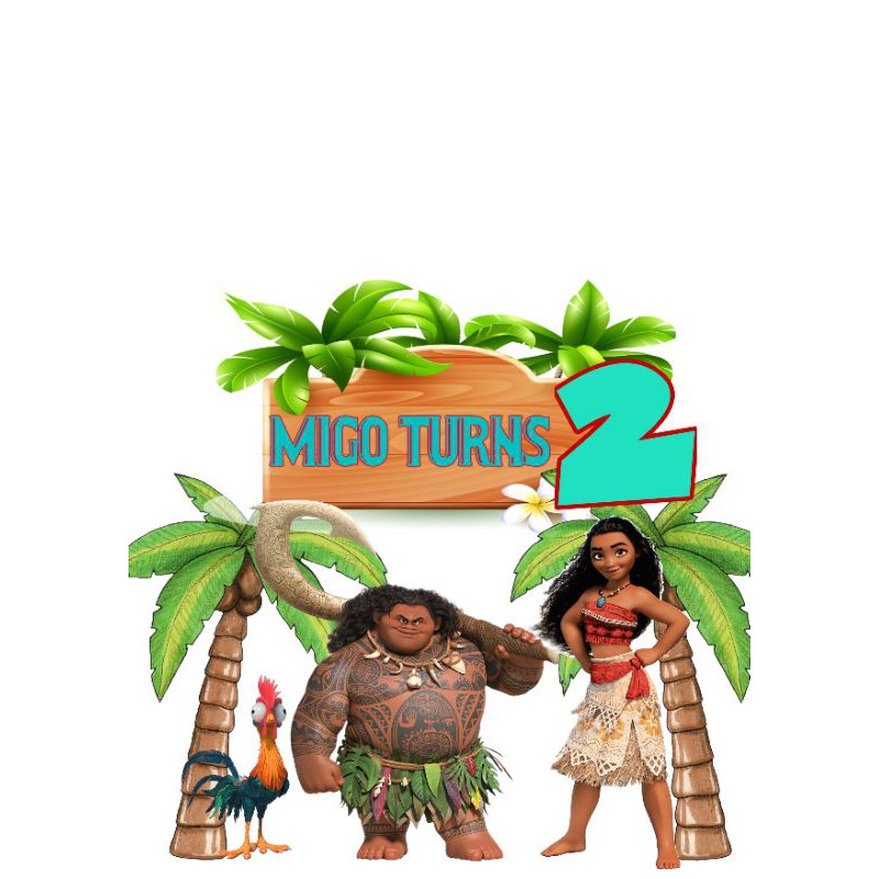 Moana Cake Topper Set Shopee Philippines