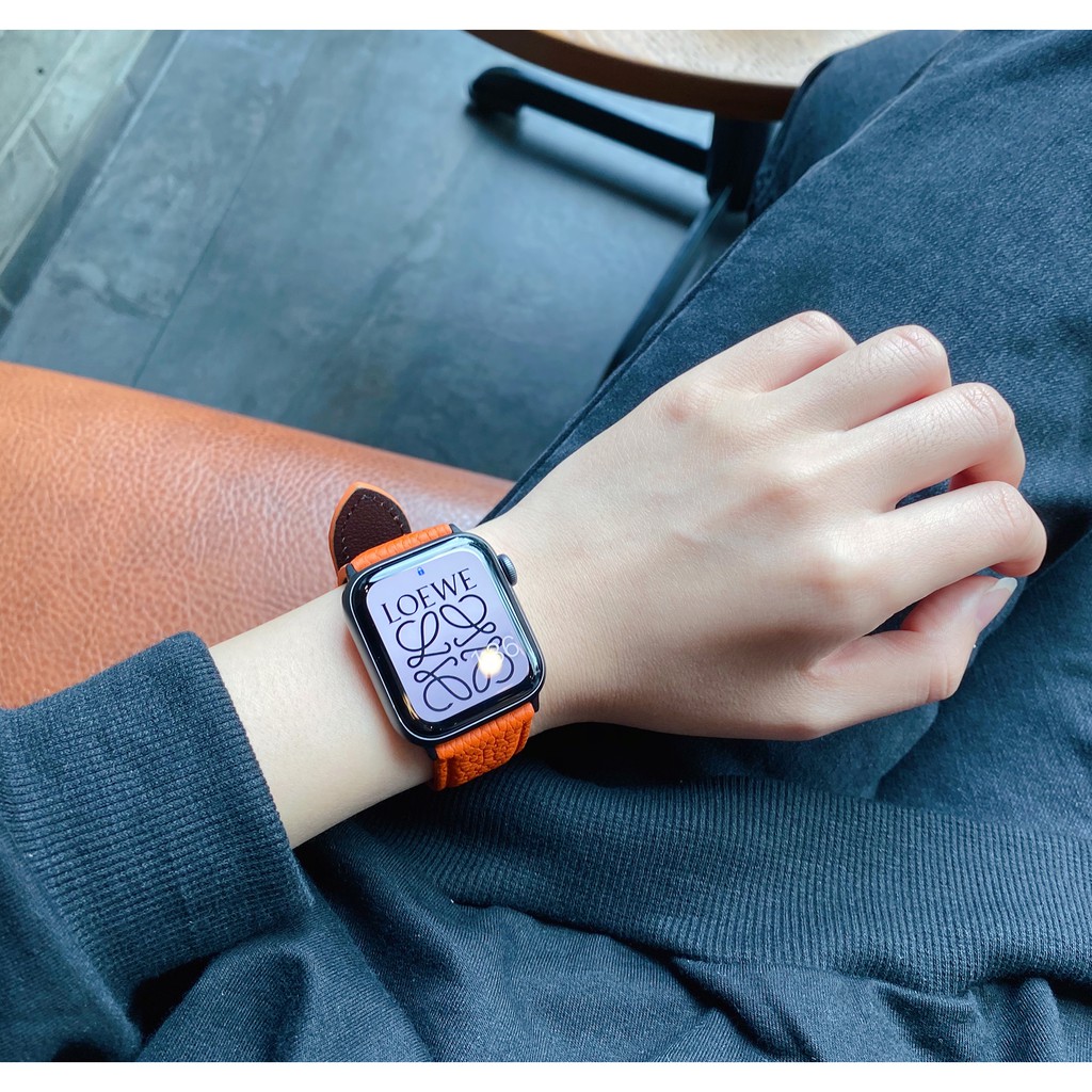 X D Store Cowhide Lychee Pattern Casual Strap For Apple Watchiwatchsegenuine Leather Soft Stra Shopee Philippines