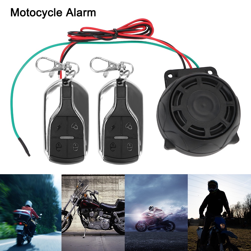 Dual Remote Control Bike Scooter Motor Alarm System Car Keyring