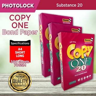 70gsm Copy One Bond Paper Short | A4 | Long Size (500sheets) #9