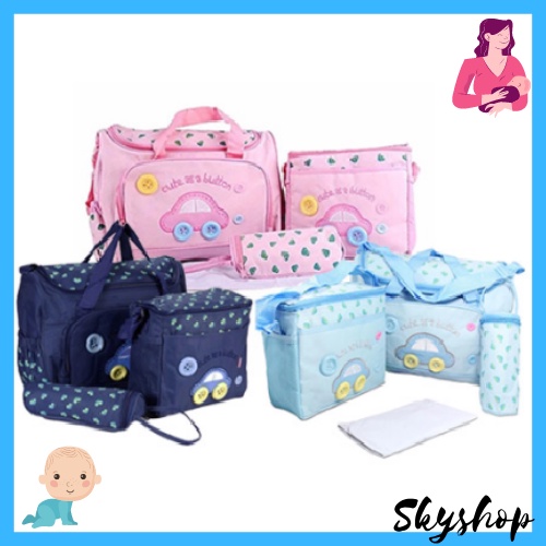 Baby Cute Diaper Bag 4 in 1 Set baby bag Shopee Philippines