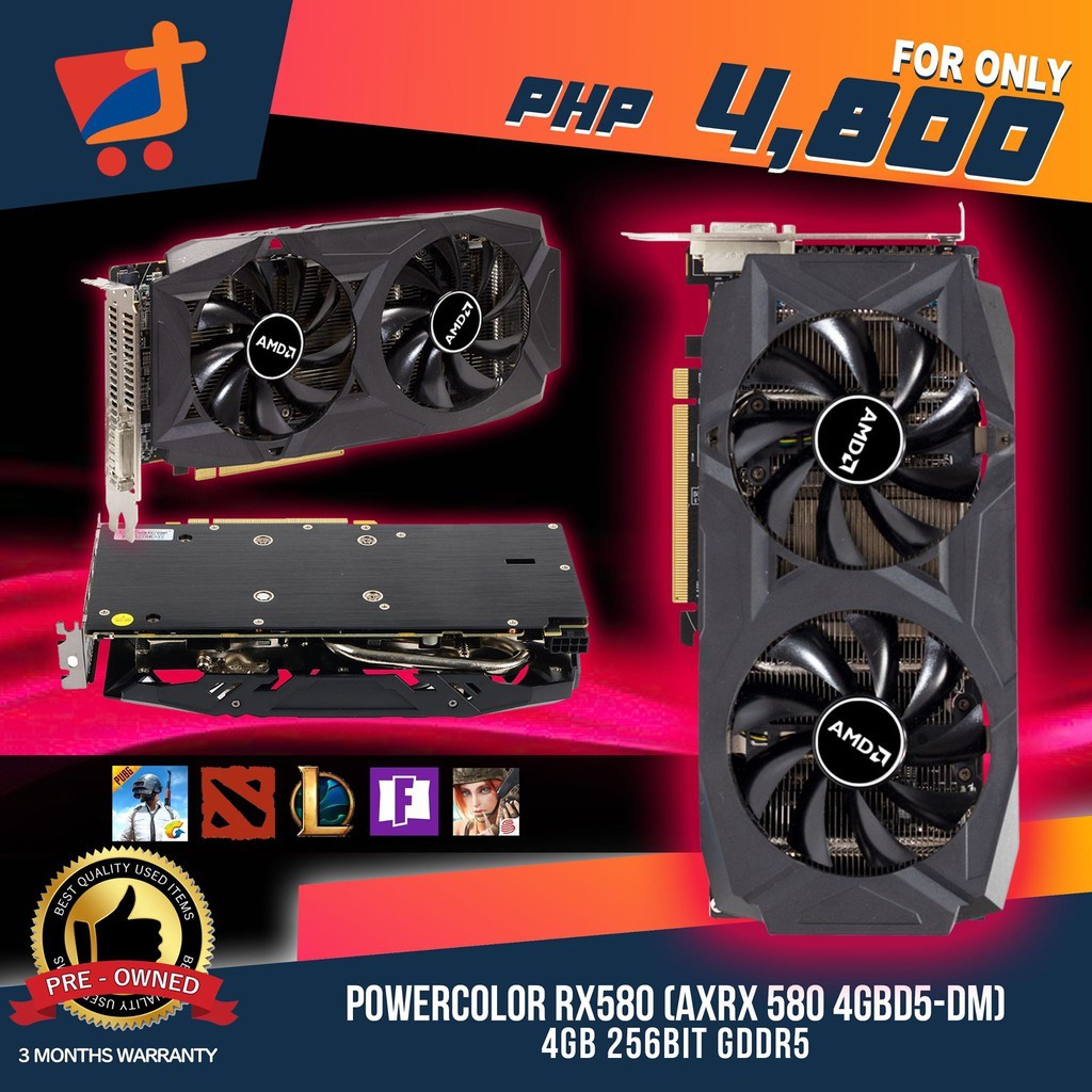 Powercolor AMD Radeon RX580 4GB 256bit GDDR5 Gaming Graphics Card ...