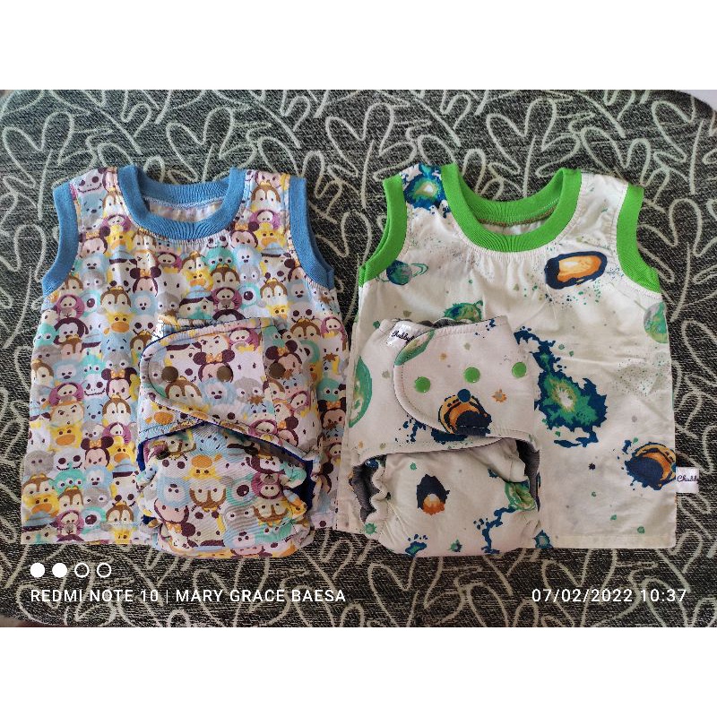 Chubbylito's 1T Terno (Sando + Hybrid Fitted Cloth Diaper) | Shopee ...
