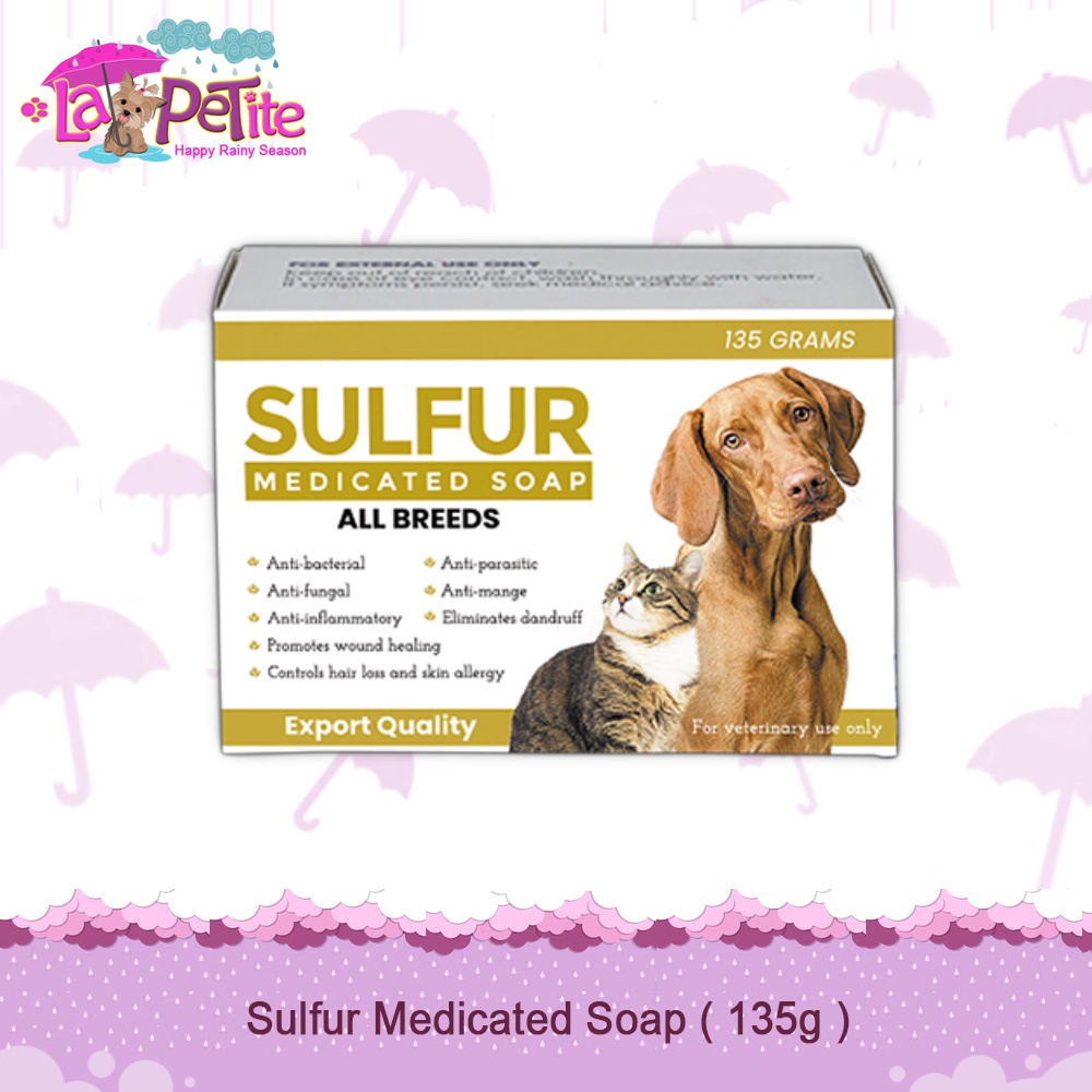 LKJProlific Sulfur Medicated Soap For Cats & Dogs 135g Anti Parasitic
