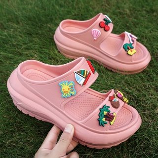 Crocs Jibbitz Sandals for Women Mirano Slides Ladies Slippers Wedges