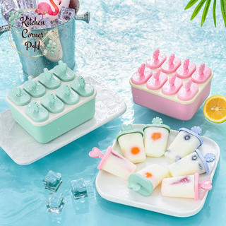 DIY Ice Pop Maker 8 Cells Frozen Ice Cream Molds Popsicle Ice Lolly Pop Easy Make Freezer #5