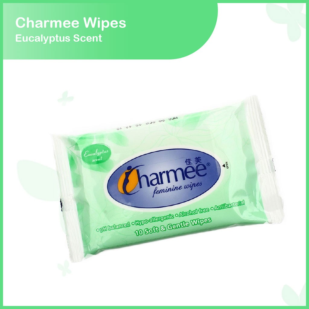 Charmee Feminine Wipes Eucalyptus Scent 10's Shopee Philippines