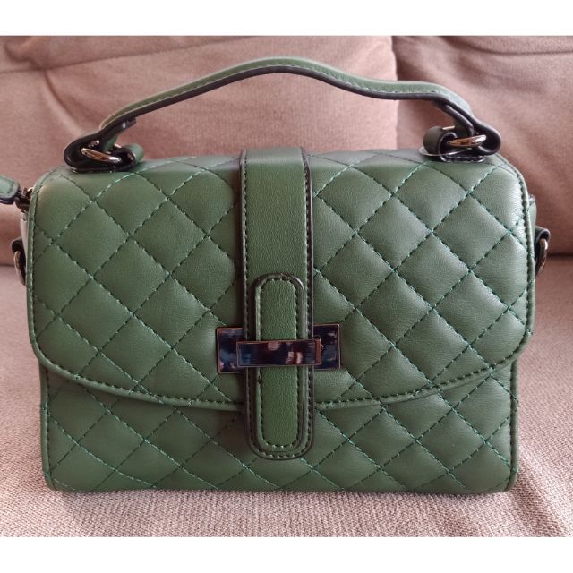 army green sling bag