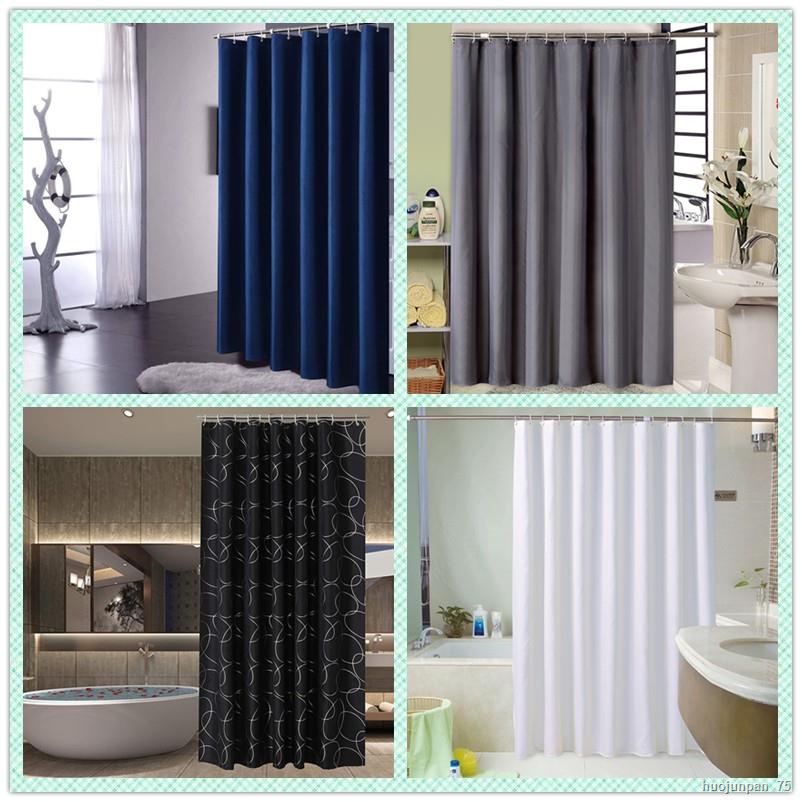 Solid Color Shower Curtain Black White, Solid Color Shower Curtains