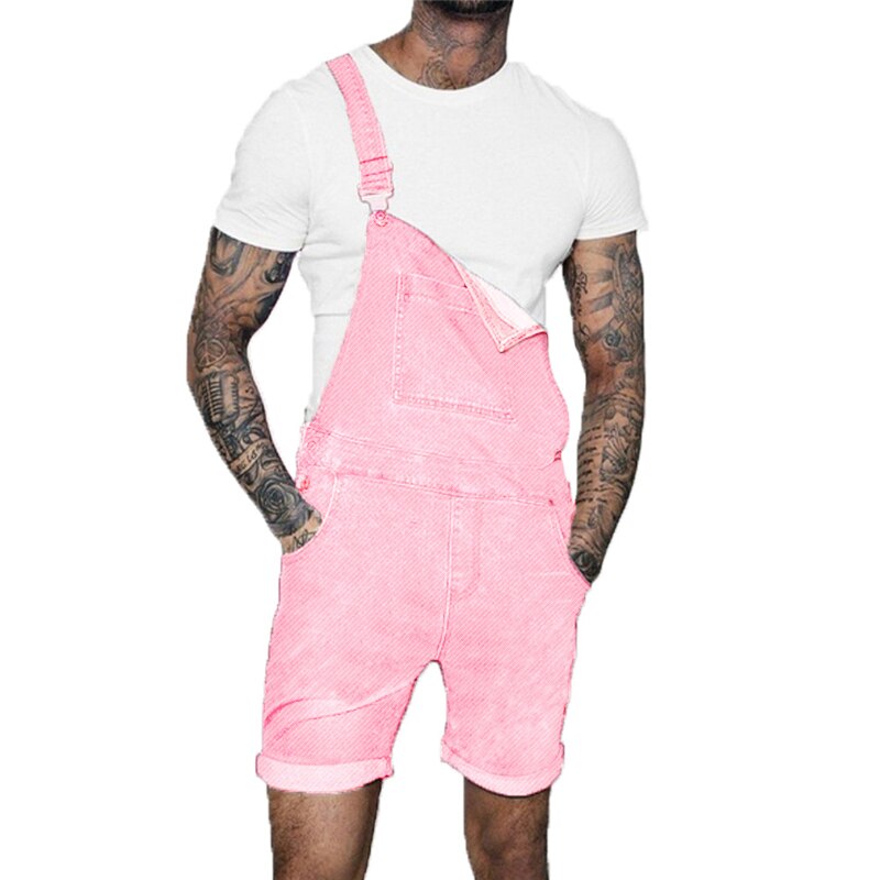 mens pink denim
