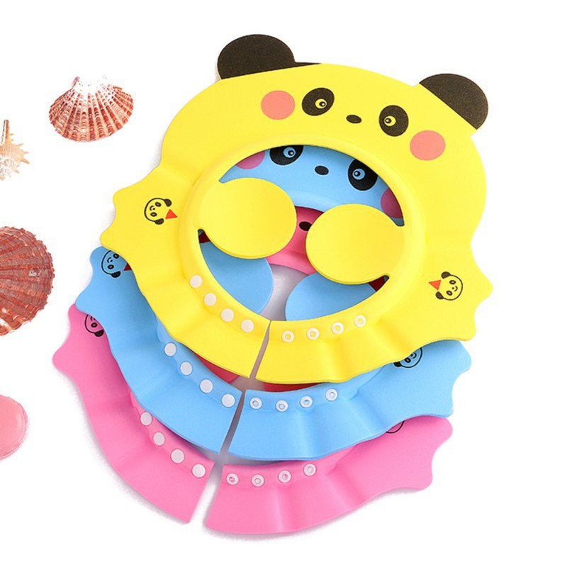 Cartoon Baby Wash Hair Protection Hat Kids Swiming Shield Visor