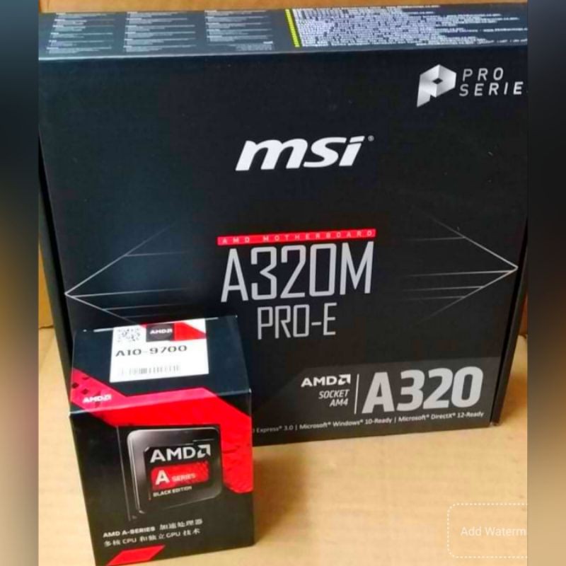 Amd A10 9700 Processor Bundle With Msi A3m Pro E Motherboard Shopee Philippines