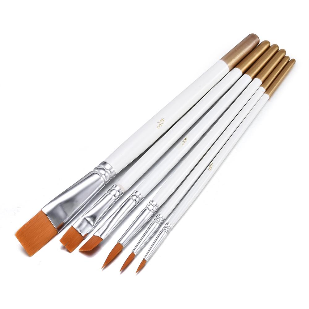 6Pcs Art Painting Brushes Set Acrylic Oil Watercolor Artist Shopee Philippines