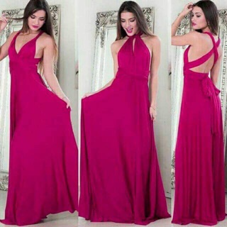 fuchsia pink infinity dress