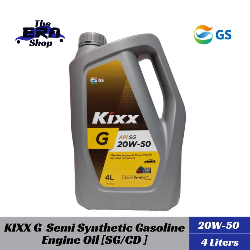 KIXX G Semi Synthetic Gasoline Engine Oil 20W 50 SG CD 4 Liter Gallon