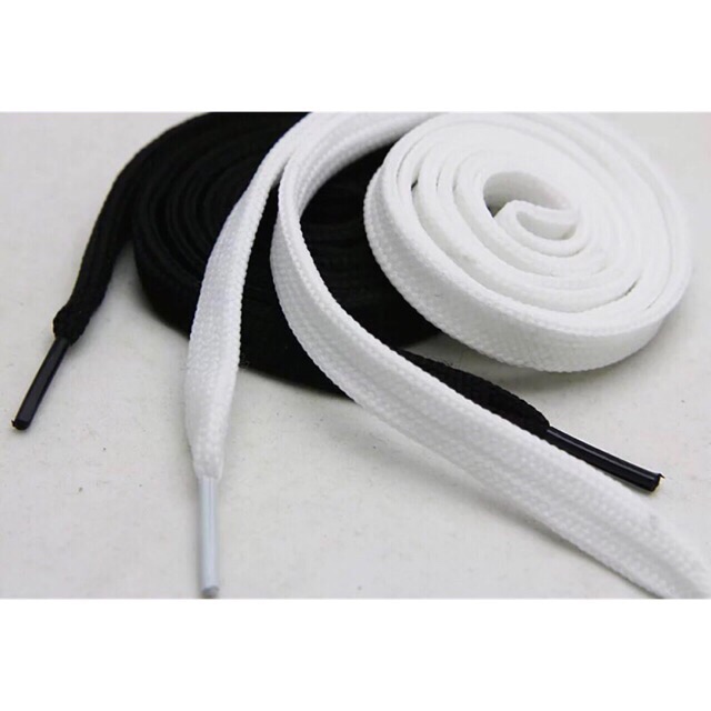 black white shoe laces