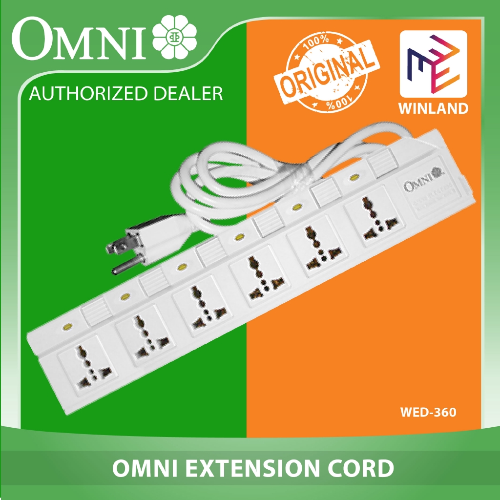 Omni Extension Cable Cord with Individual Switch 6 Gang 1.83 meter wire WED360 WED360 *WINLAND