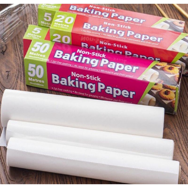 BAKING PAPER 20M 50M PARCHMENT PAPER CAKE TOPPER BUTTERFLY | Shopee ...