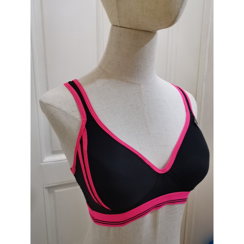 VIVENA Women's Active Wear Sports Bra Plus Size Plain 2side Stripe