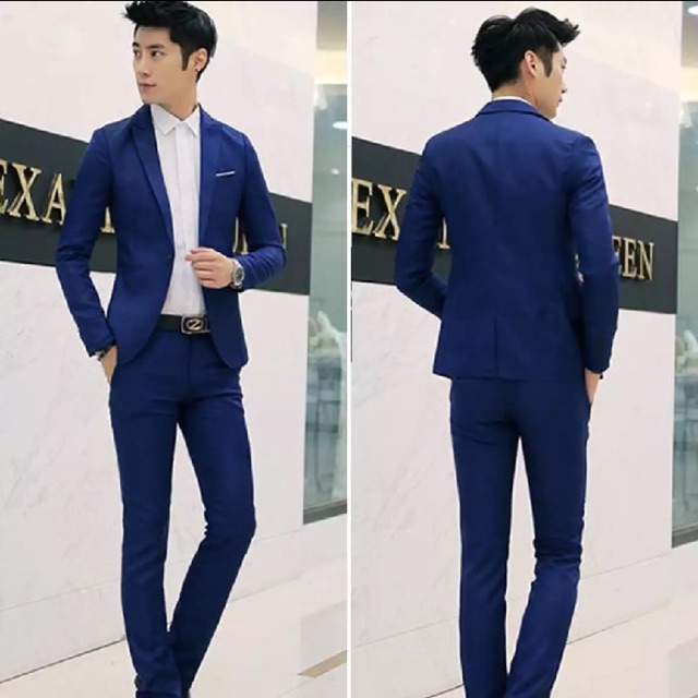 blue formal attire men