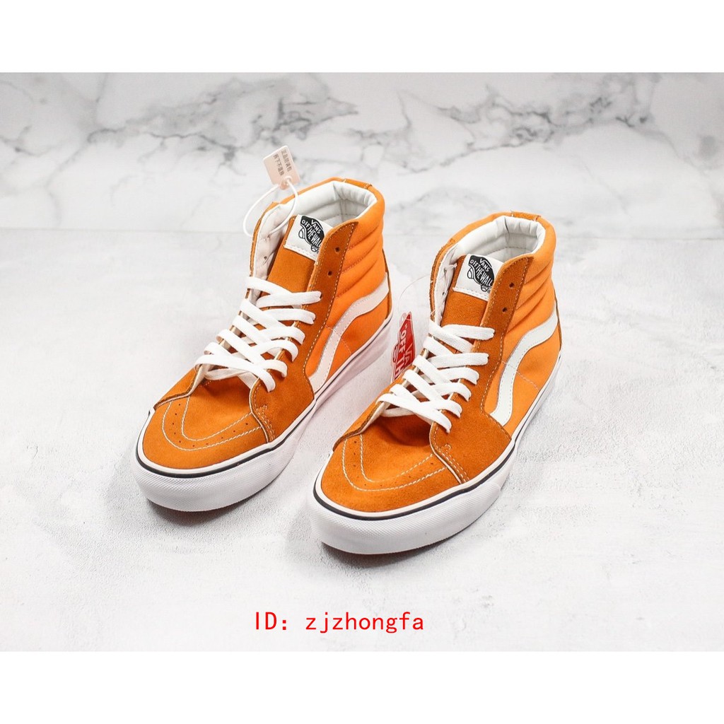 orange high top vans