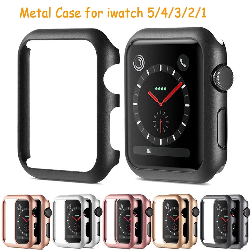 For Apple Watch Metal Bumper Hard Cover Protect Case for Iwatch Series SE 6  5 4 3 2 1 38mm/42mm 40mm/44mm for Smart Watch T500/T5/T5+/T55/W34/F10 |  Shopee Philippines