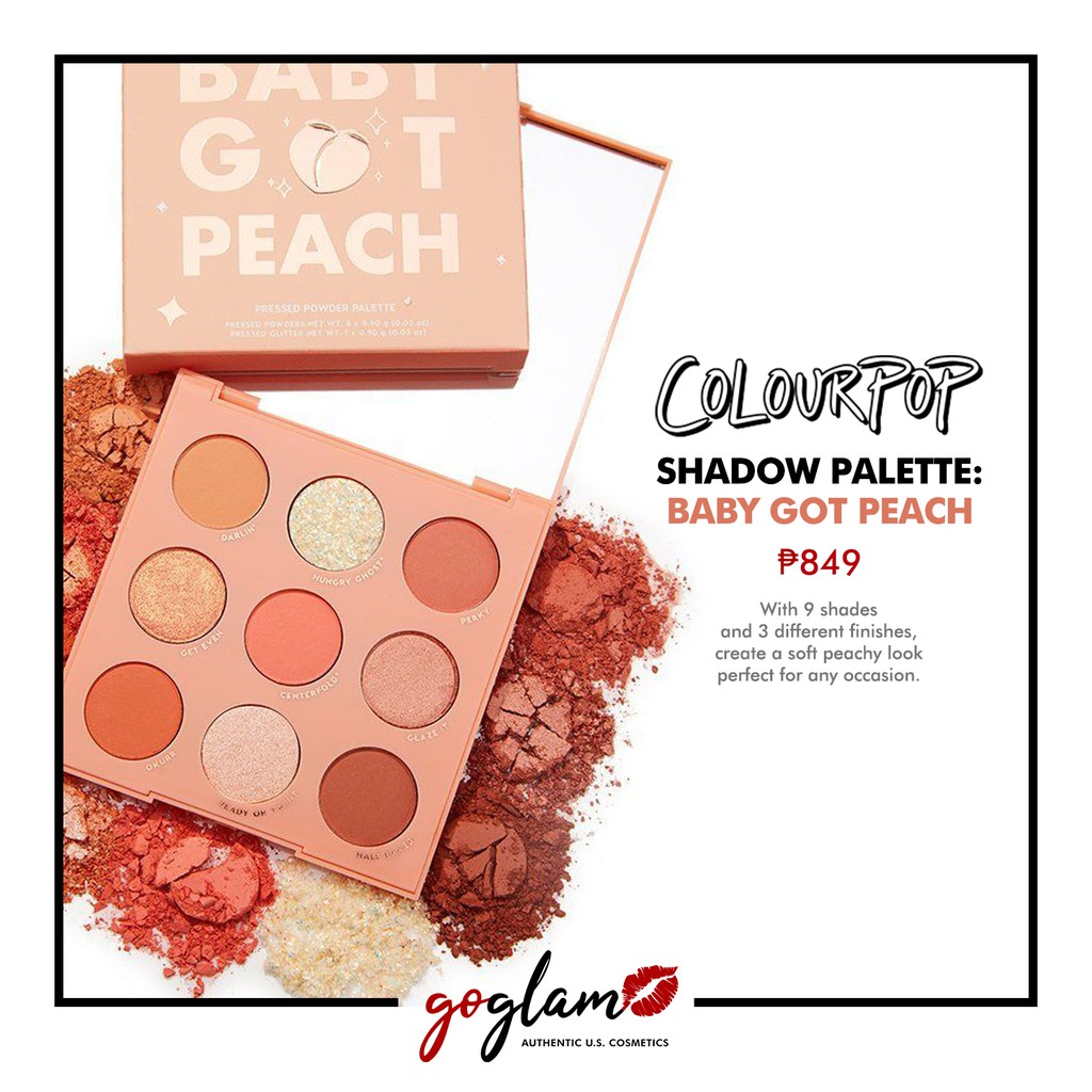 Pre Order Colourpop Baby Got Peach Shadow Palette Monochromatic Eyeshadow Palette