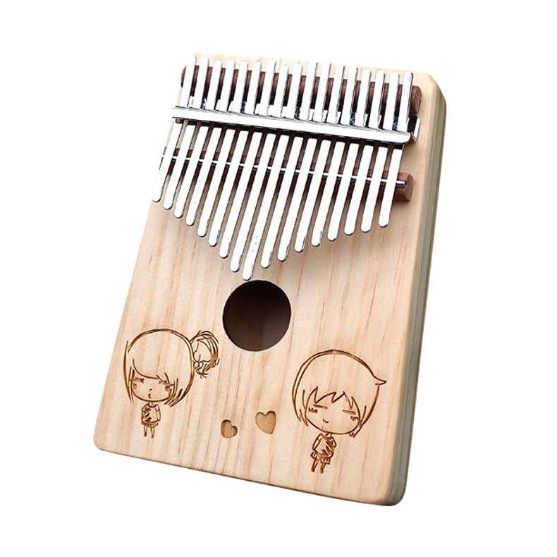 Kalimba 17 Keys Thumb Piano Mbira Finger Piano with Instruction And Tune Hammer Acacia Wood Portable Thumb Piano Acacia Body Ore Metal Tines Study Guide for Music Lovers Beginners and Child 