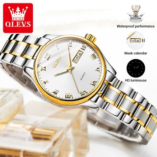 OLEVS Watch For Women Waterproof Original Woman Leather Gold Sliver With Box Relo Wrist Watches Womens Stainless Steel #5
