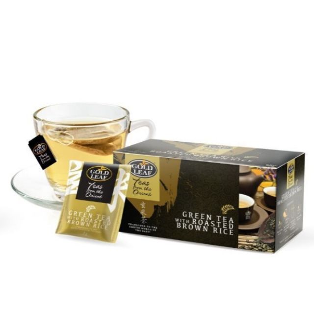 Gold Leaf Green Tea with Roasted Brown Rice 2g (1 tea bag) Shopee