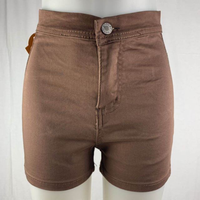 tan high waisted shorts