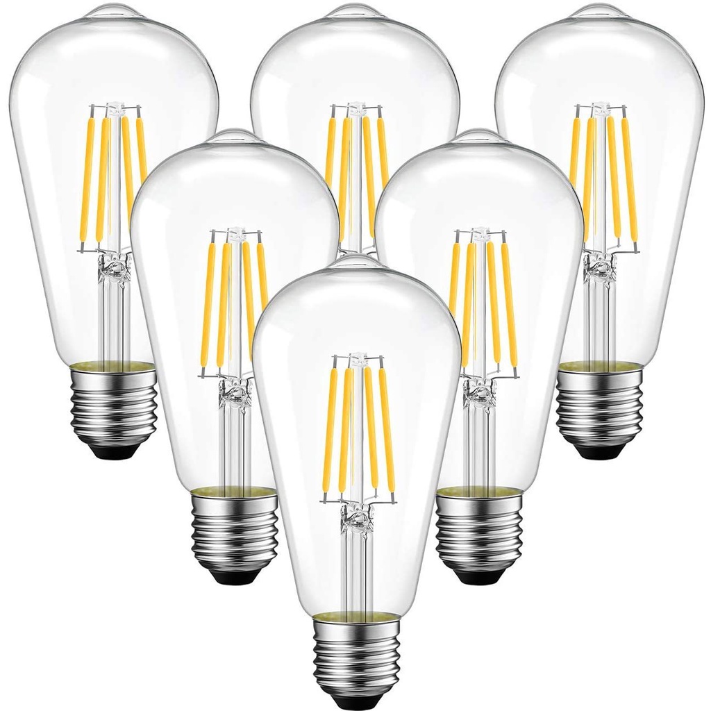 LED Light Bulb ST64 E27 6W/8W/10W/12W Edison Retro Lamp Vintage Led