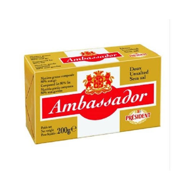 Ambassador Unsalted Butter 200g President Shopee Philippines