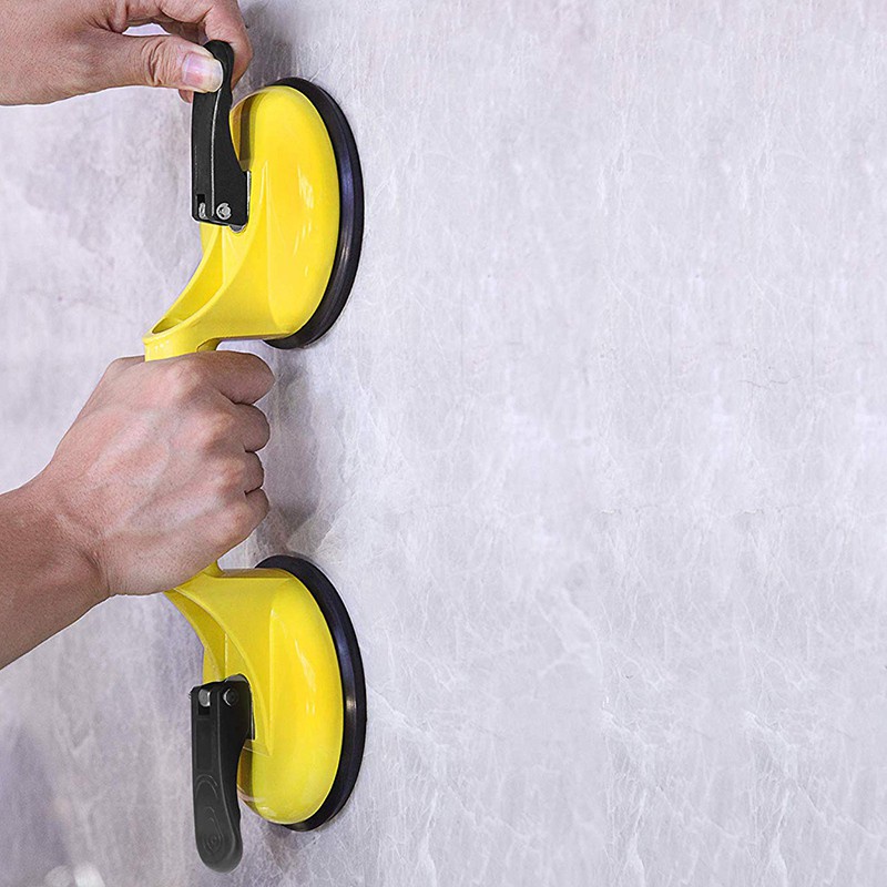 2 Pcs Glass Suction Cups Heavy Duty Aluminum Vacuum Plate Handle Glass Holder Hooks to Lift Large Glass