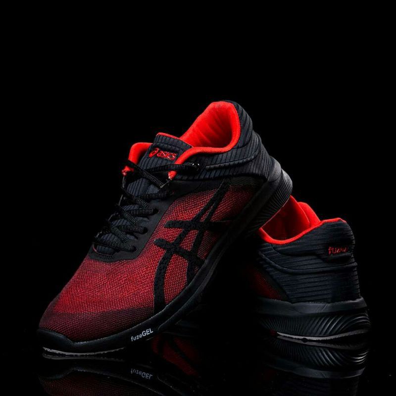 asics fuzex red